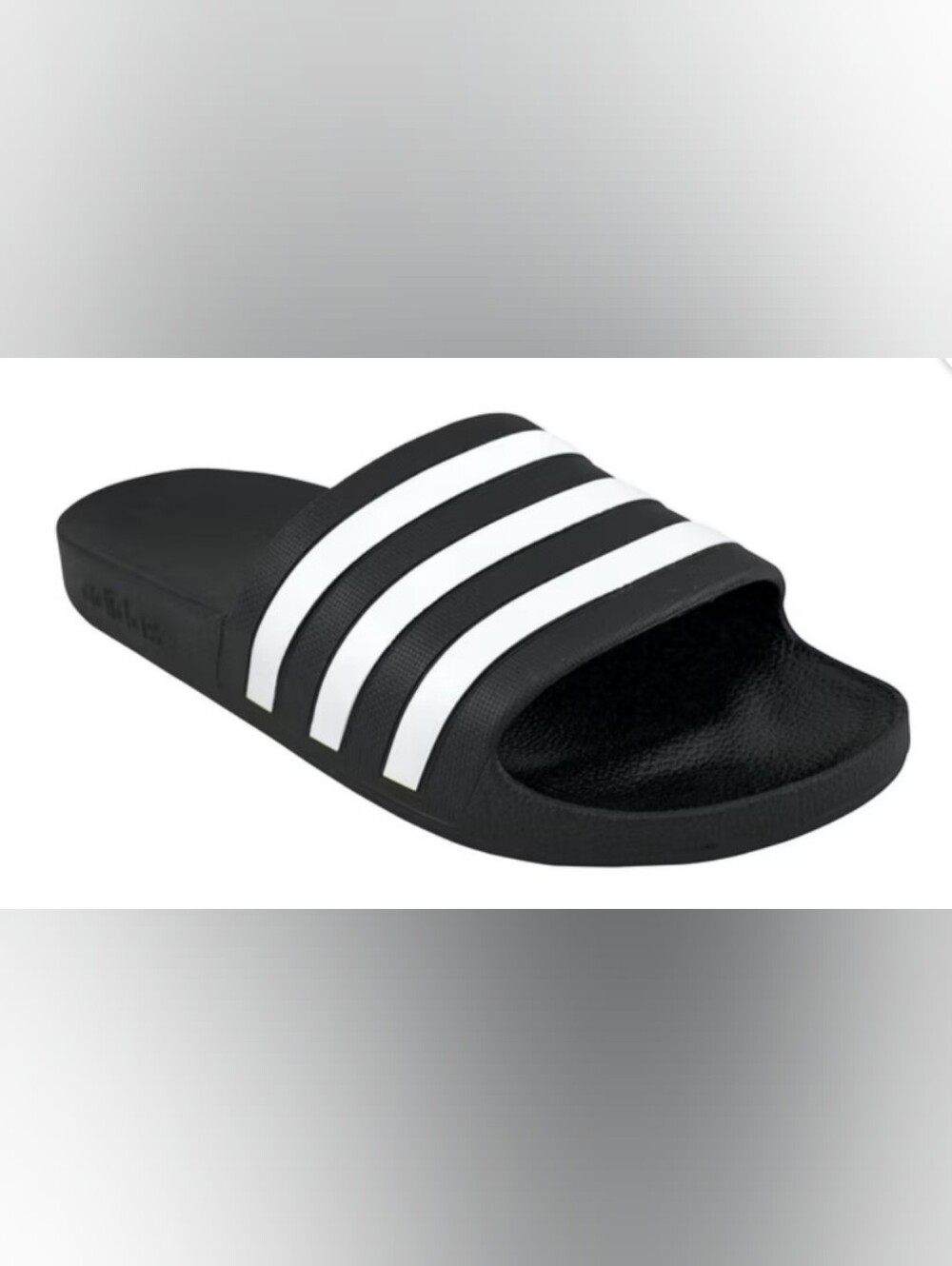 Adidas Adilette Aqua Black and White Slide Sandals Size M7 W8 NWT